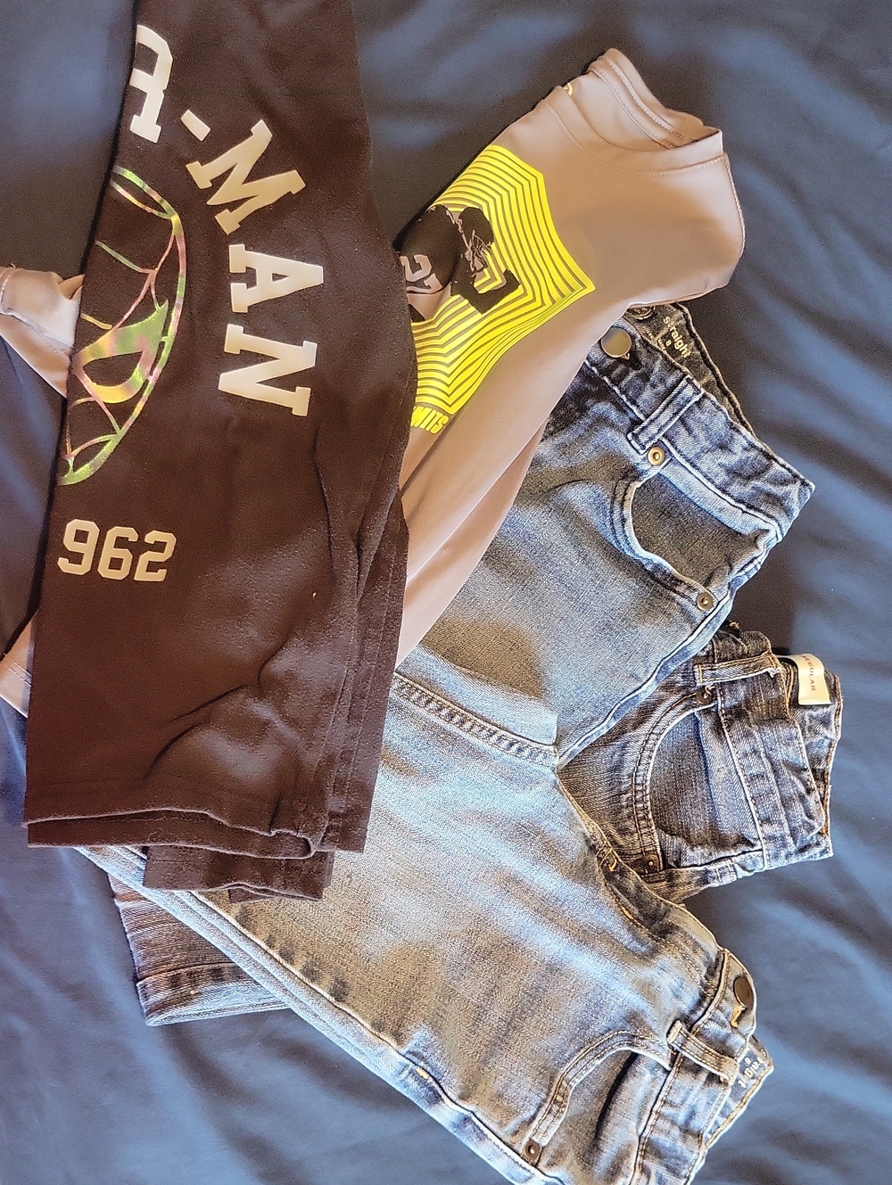 Boys Size 8 Bundle - 2 Long Sleeve T-Shirts, 3 Pairs Of Jeans